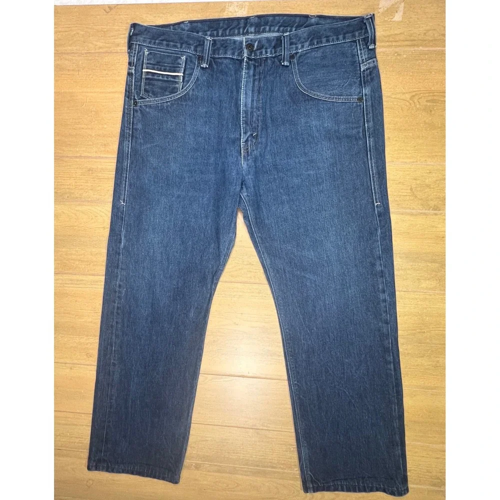 Levis 569 vintage Red‎ Tab Straight Leg Indigo Denim Jeans Flap Pocket 40x30